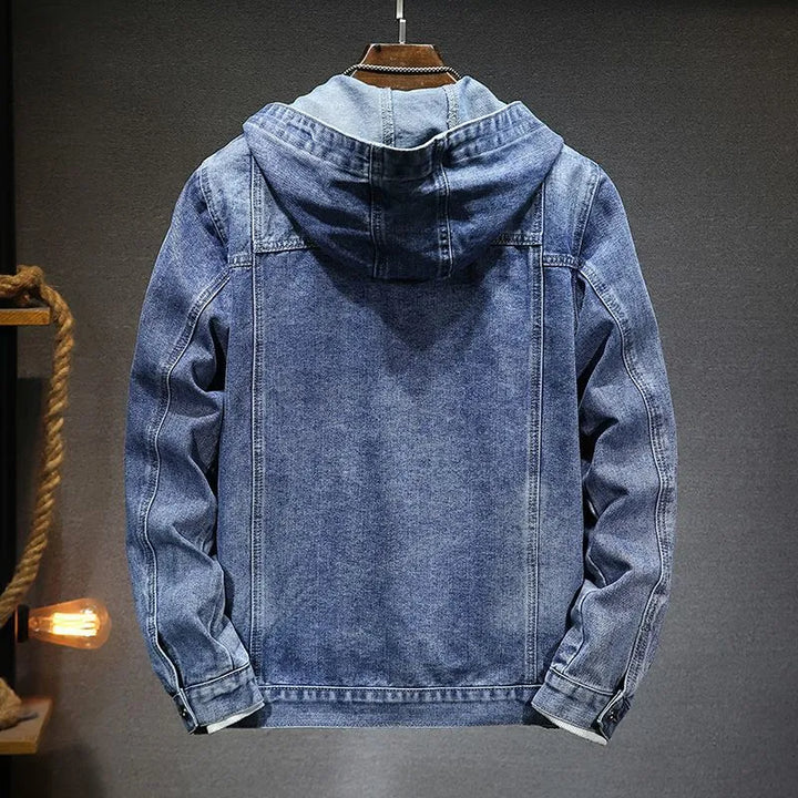 Evan - vintage denim jas met capuchon