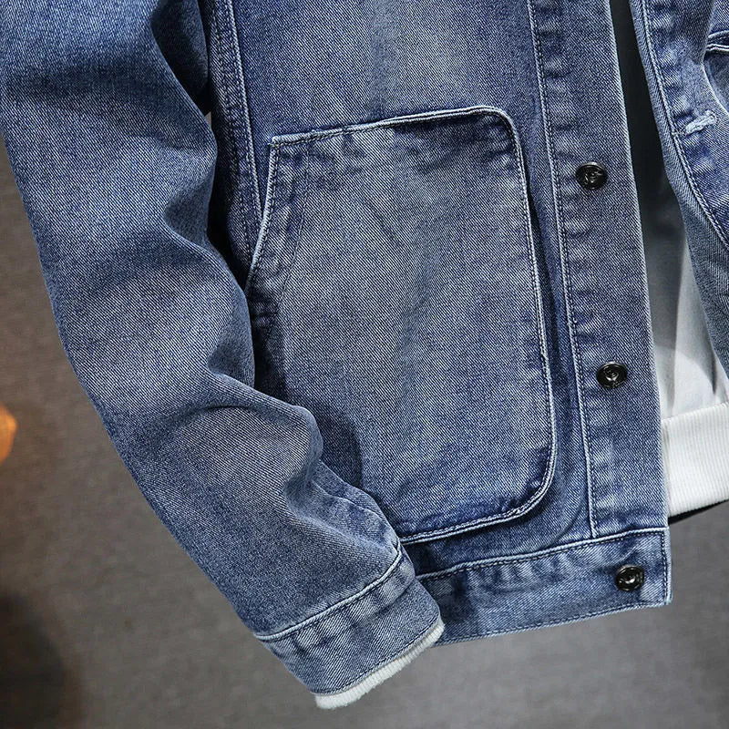 Evan - vintage denim jas met capuchon