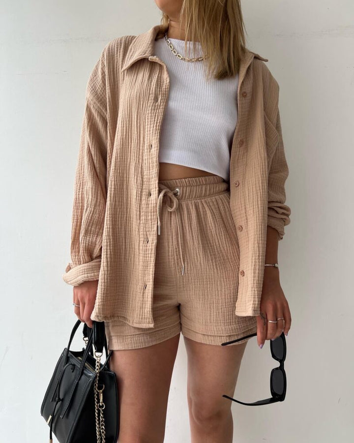 Lillian - casual streetwear zomer set [top+shorts]