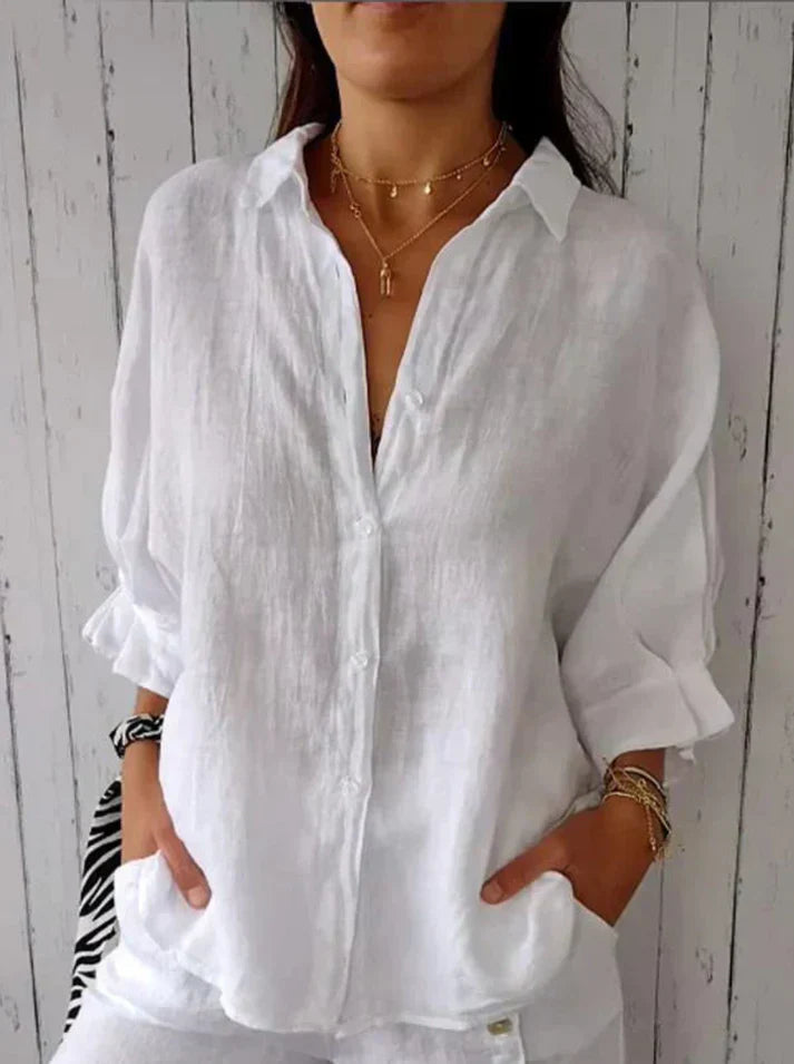 Addilyn - stijlvolle zomerse blouse met knopen