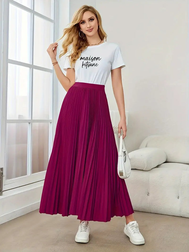 Danna - casual geplooide maxi-rok