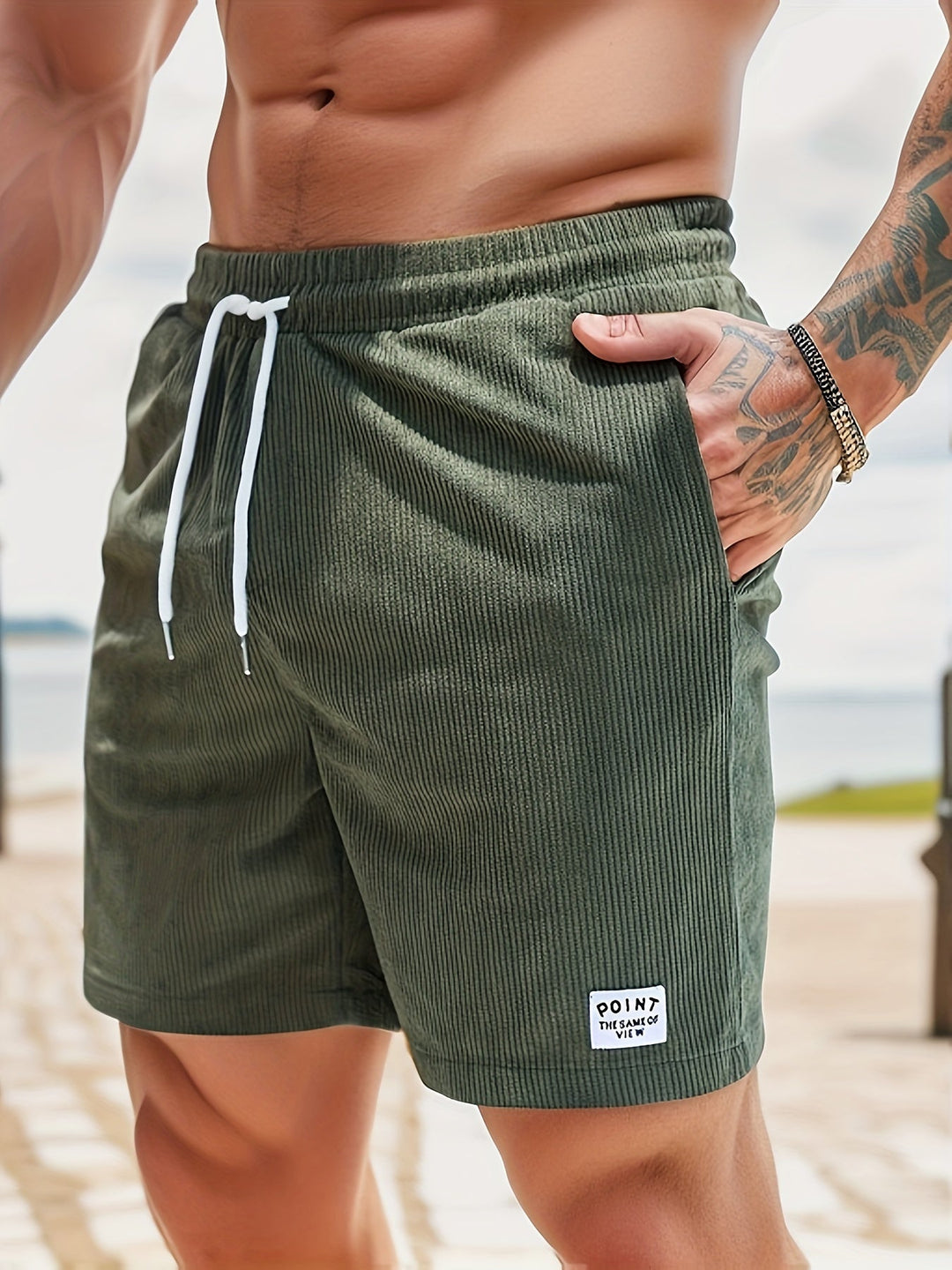 Phillip - corduroy trekkoord zomershort voor heren