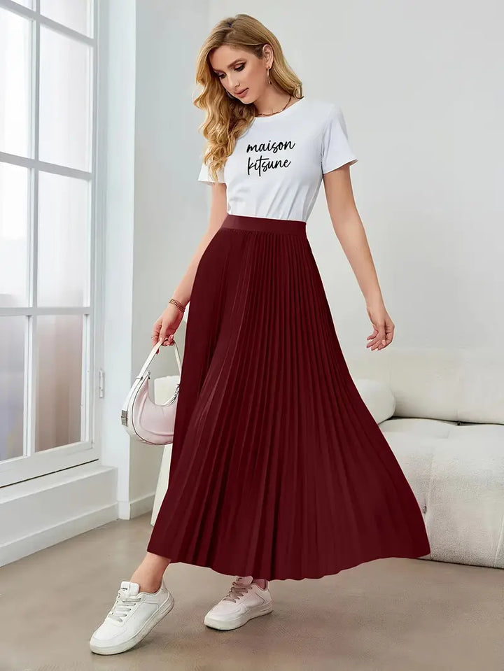 Danna - casual geplooide maxi-rok