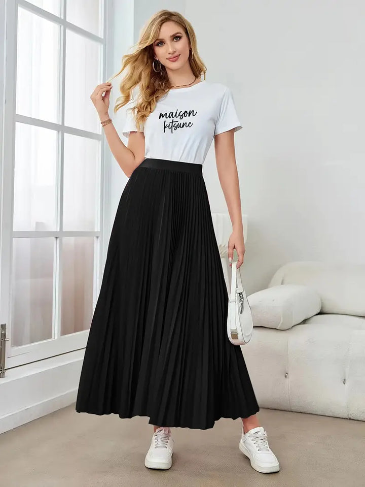 Danna - casual geplooide maxi-rok