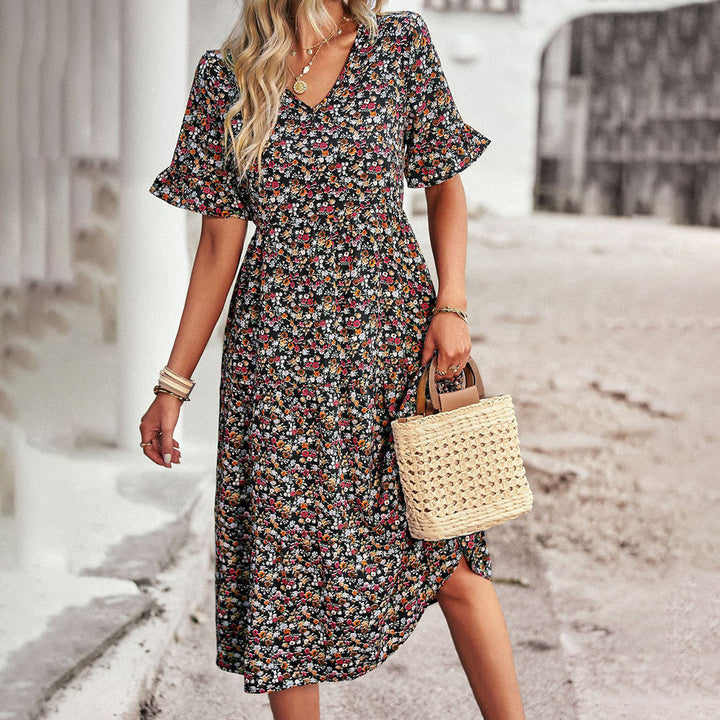 Claudia - casual zomerjurk met bloemenprint