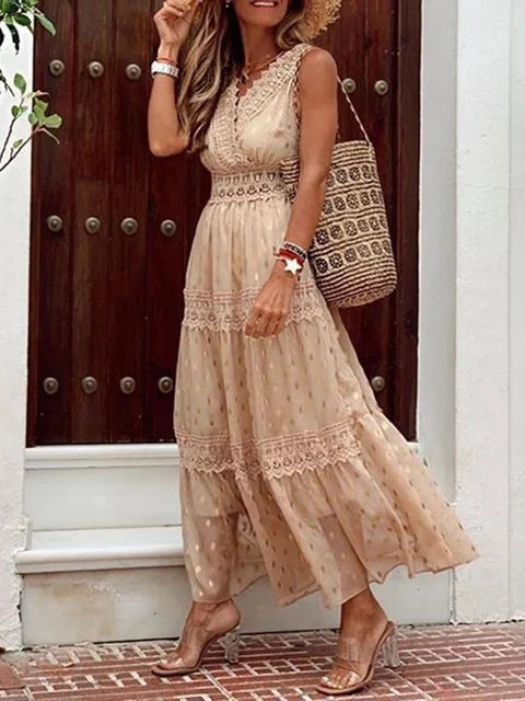 Jazz - boho kanten maxi dress