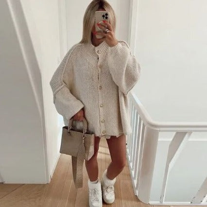 Blanca - oversized gebuttonde gebreide trui