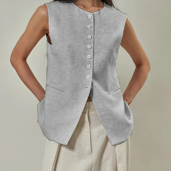 Alina - retro comfortabele o-hals vest