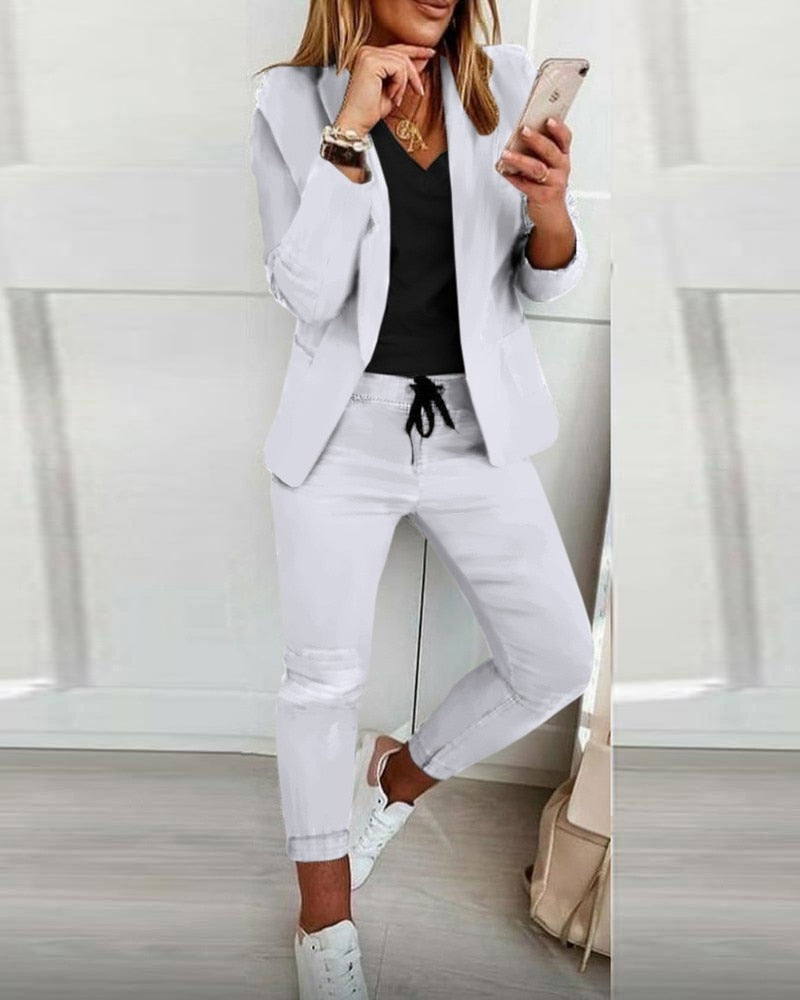 Xyla - elegante blazer set [blazer+broek]