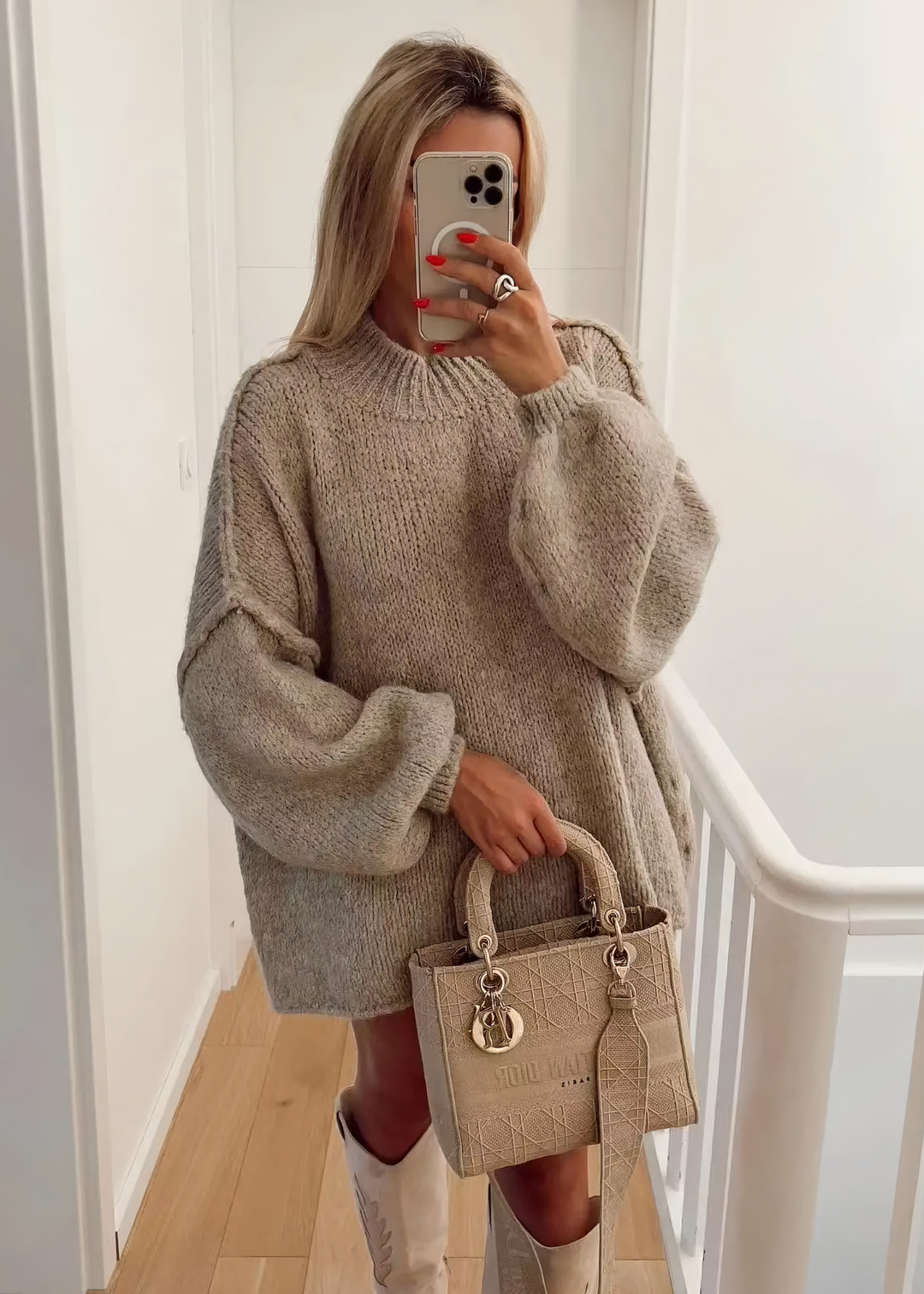 Claire - oversized gebreide o-hals trui