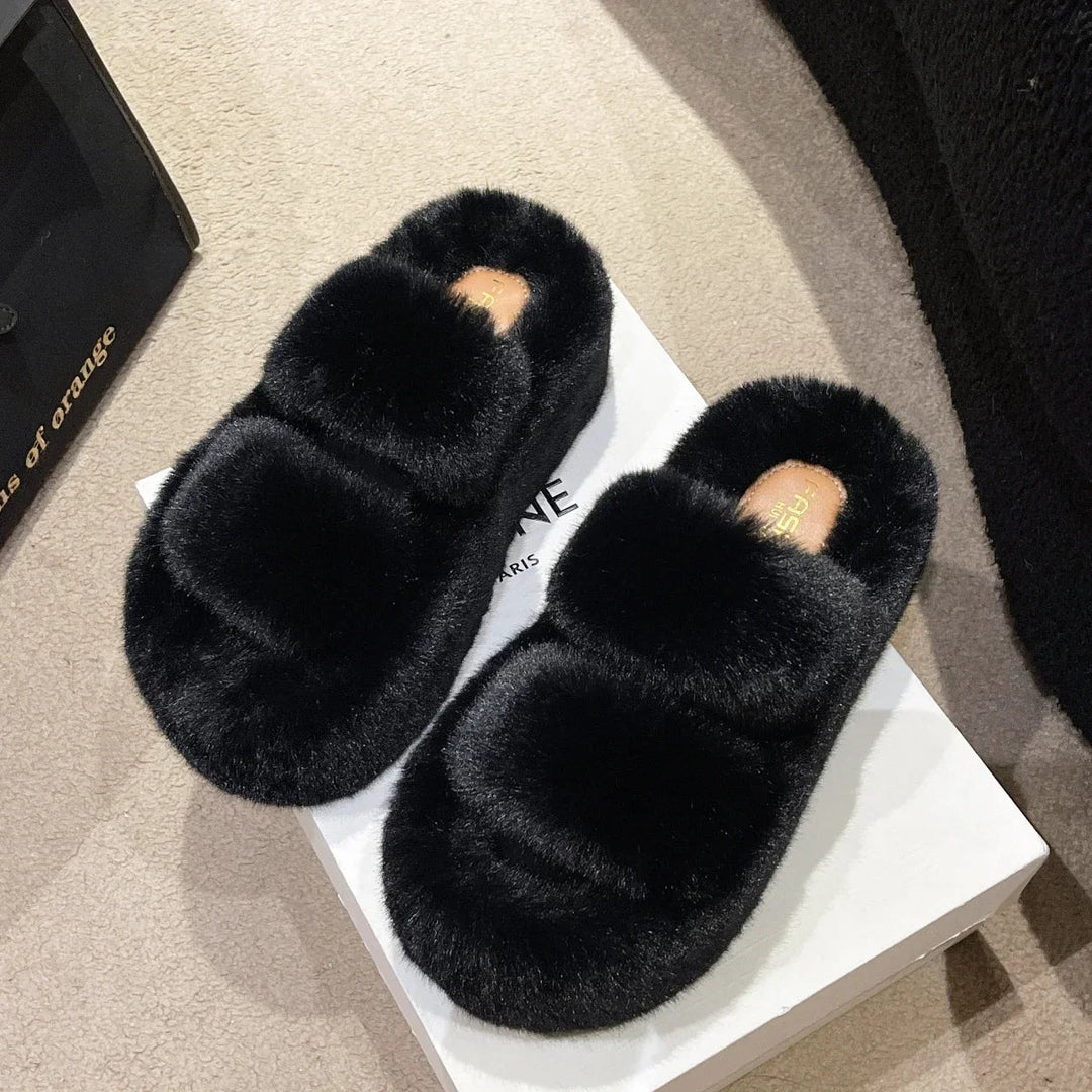 Plush Bliss - zachte fluffy huisslippers