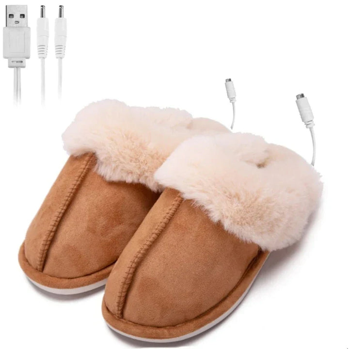 WarmFeet - pluchen binnenschoenen met verwarming