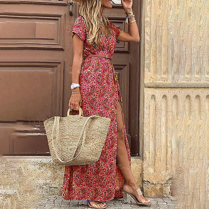 Olivia - boho maxi jurk + gratis riem