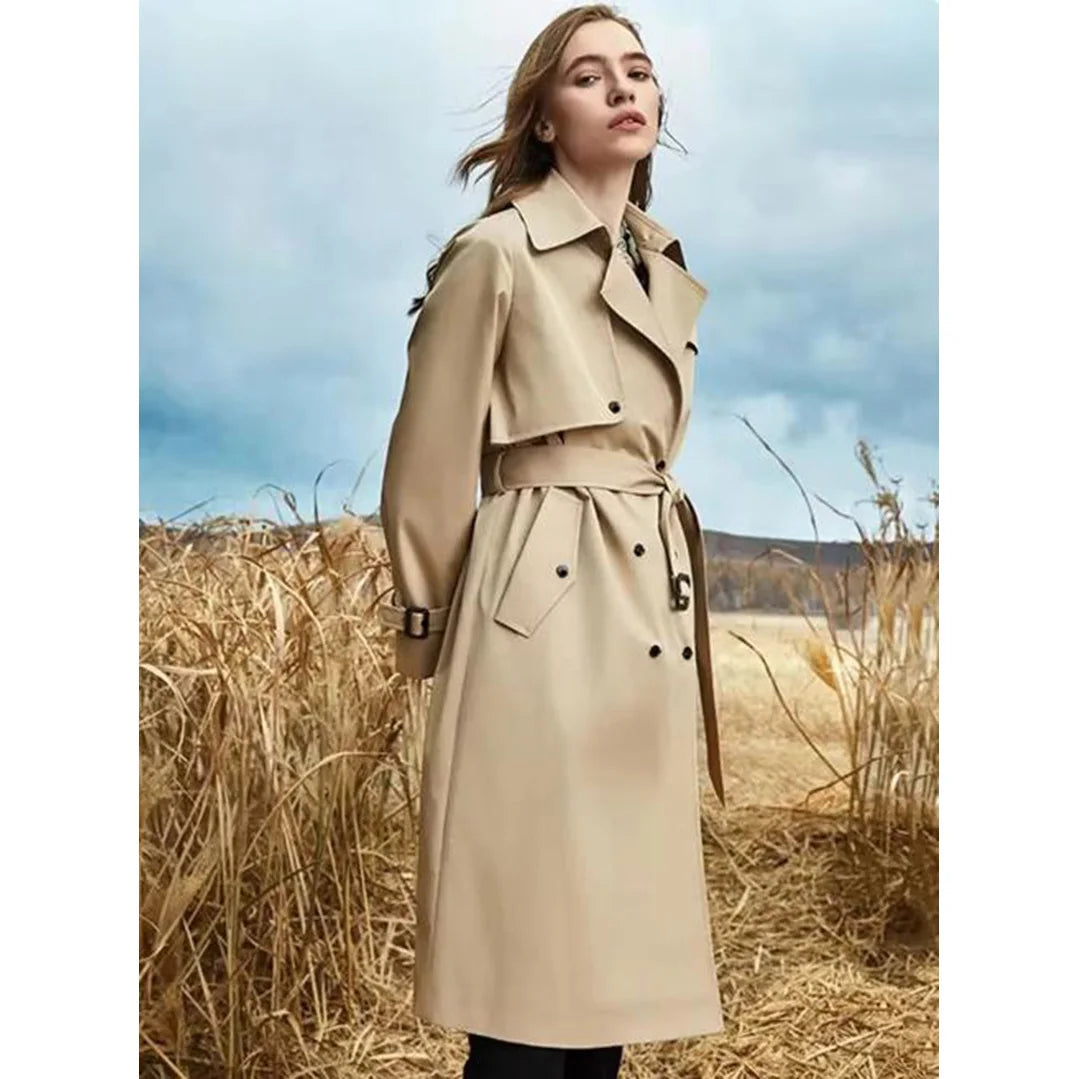 Rosalina - winter trenchcoat met kant