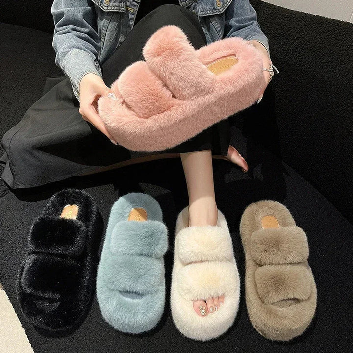 Plush Bliss - zachte fluffy huisslippers