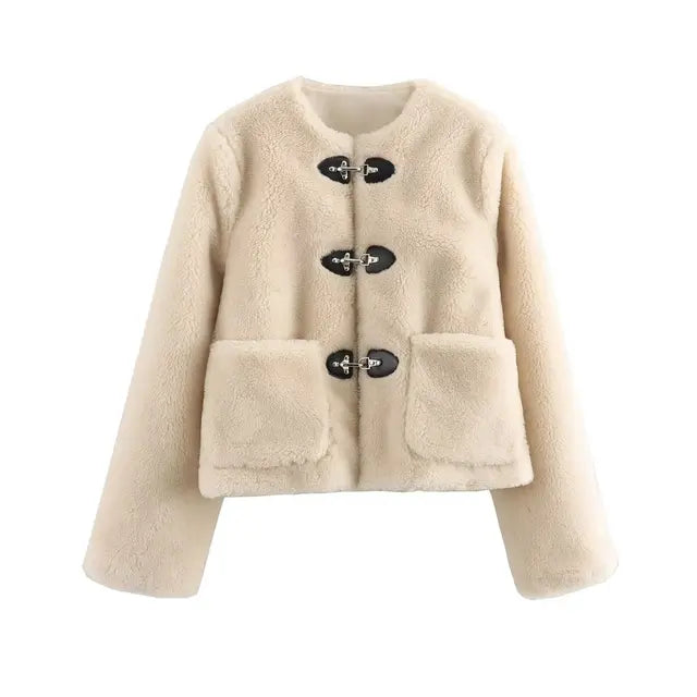 Kimberly - elegante fleece jas met zakken