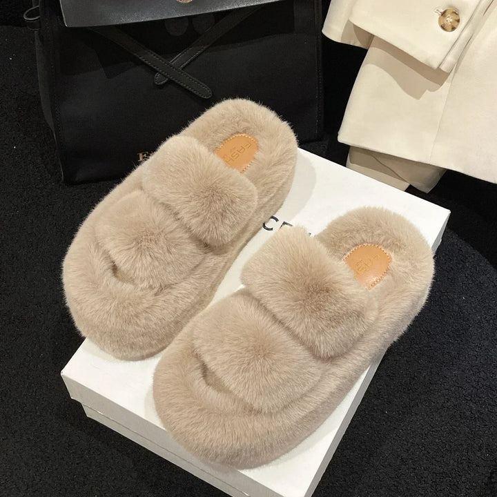 Plush Bliss - zachte fluffy huisslippers