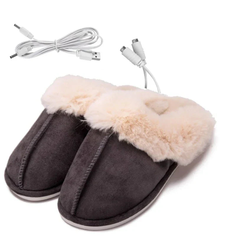 WarmFeet - pluchen binnenschoenen met verwarming