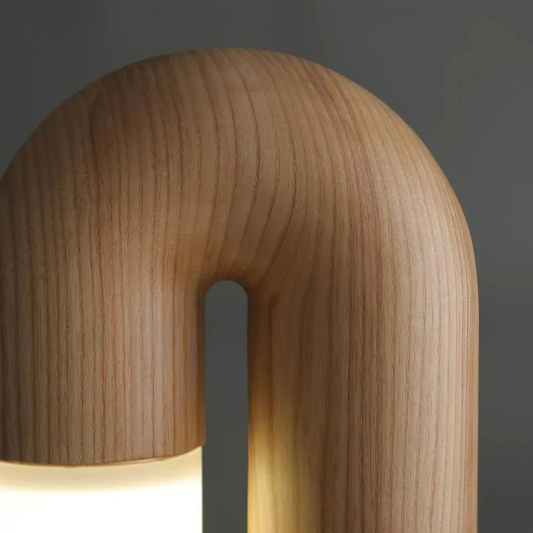 AcrylicAura - vintage houten acryl wandlamp