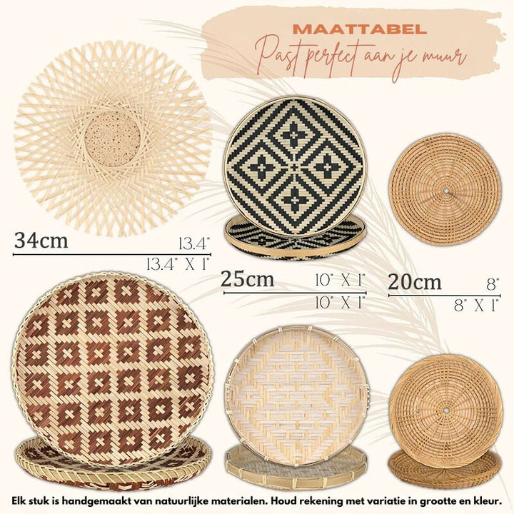 Boho Plates - rustieke geweven wanddecoratie