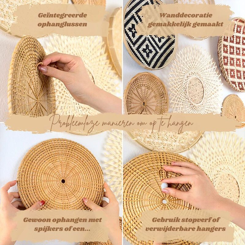 Boho Plates - rustieke geweven wanddecoratie