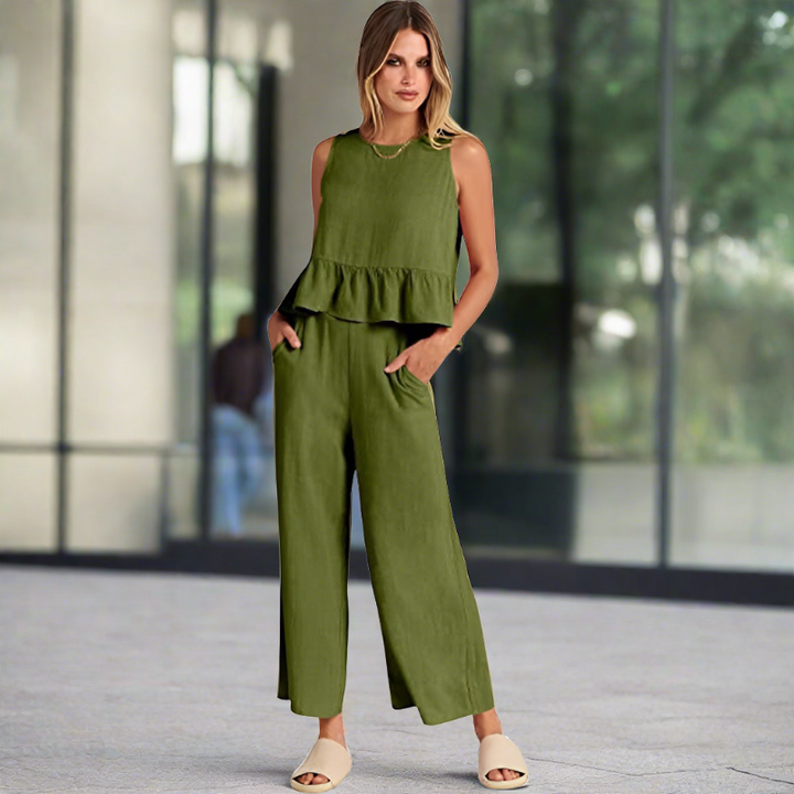 Elle - elegant casual set [top+broek]