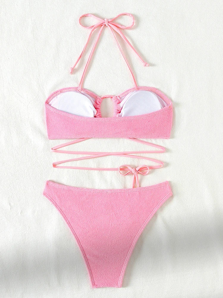 Karter - push-up bikini set met gekruiste bandjes