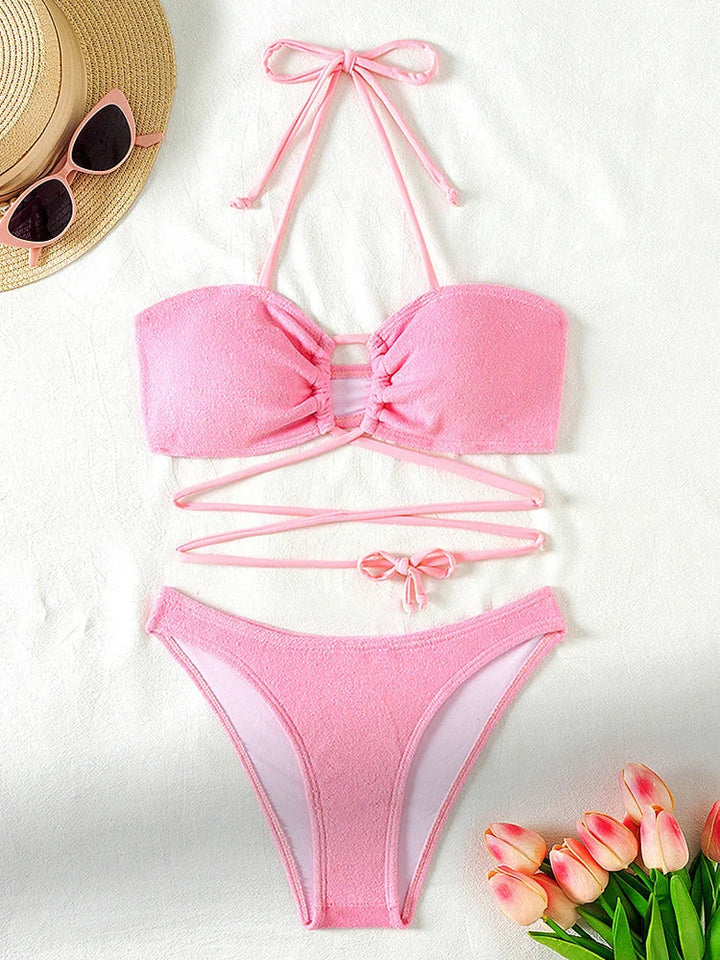 Karter - push-up bikini set met gekruiste bandjes