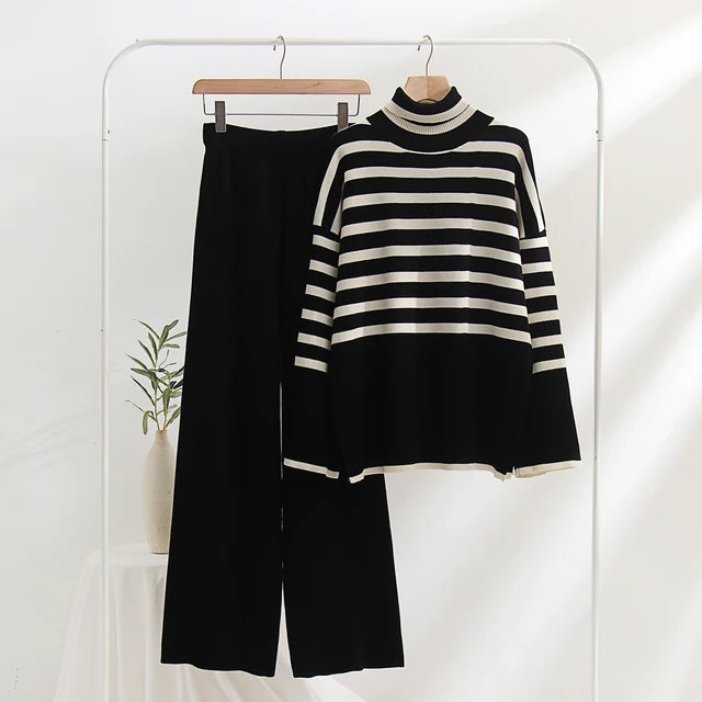 Ashley - warme gebreide set [sweater+broek]