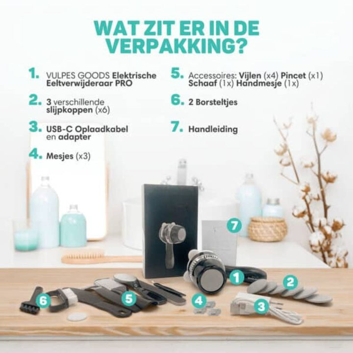 Velvet Touch - elektrische eeltverwijderaar pro