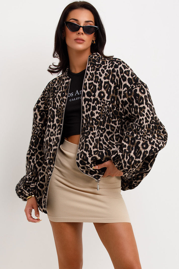 Kara - trendy leopard bomberjack