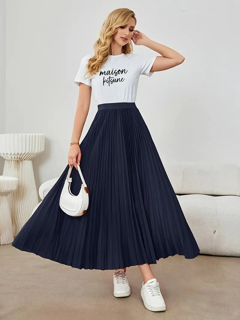 Danna - casual geplooide maxi-rok