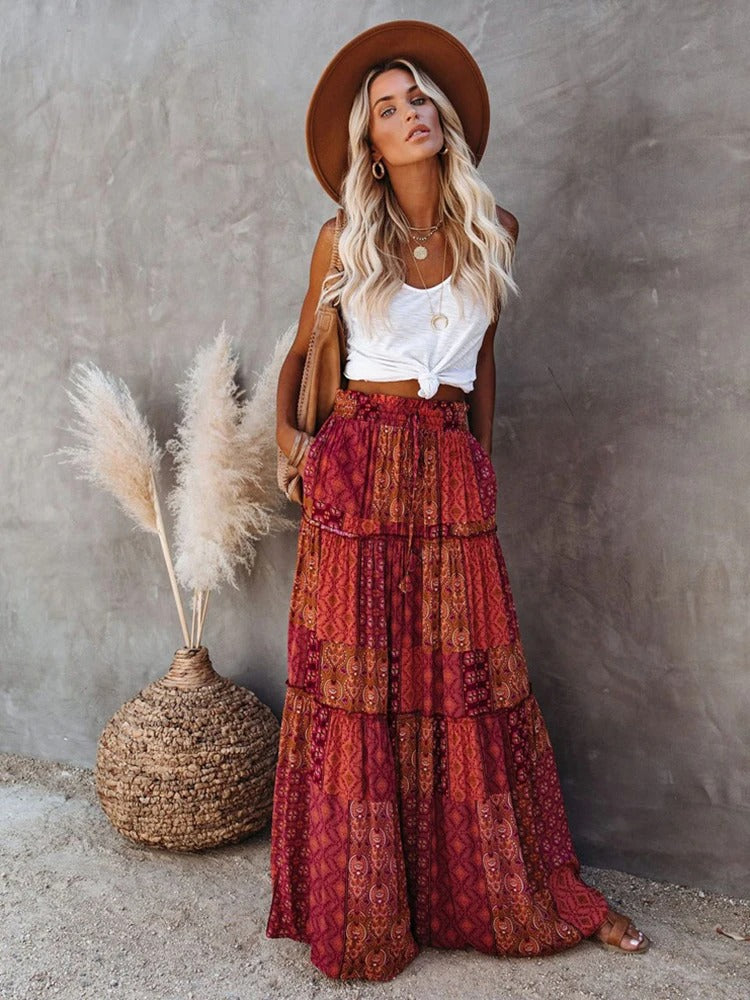 LEILANI vintage bohemian maxirok