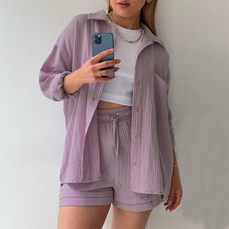 Lillian - casual streetwear zomer set [top+shorts]