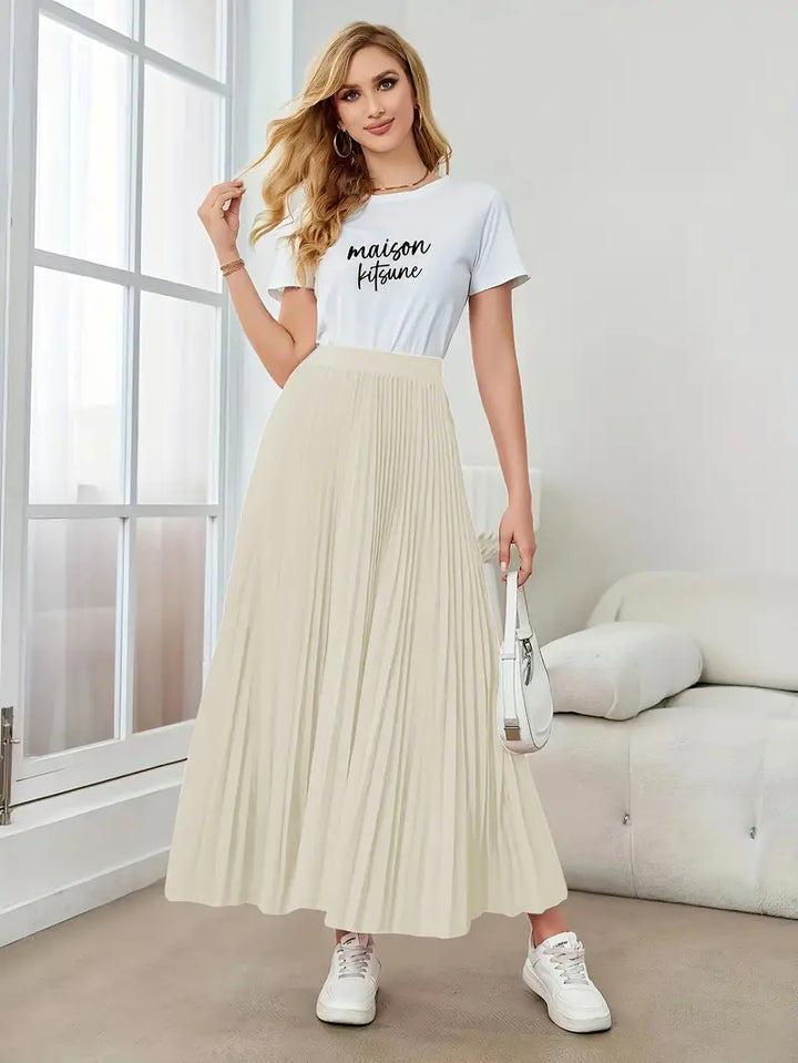 Danna - casual geplooide maxi-rok