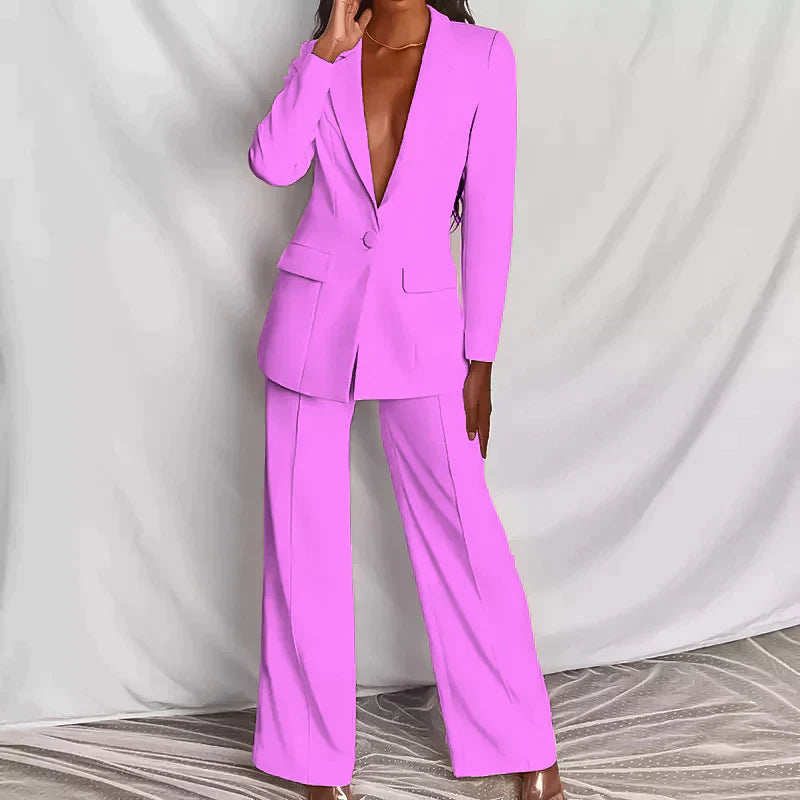 Carly - elegant zakelijk set [Blazer + Broek]