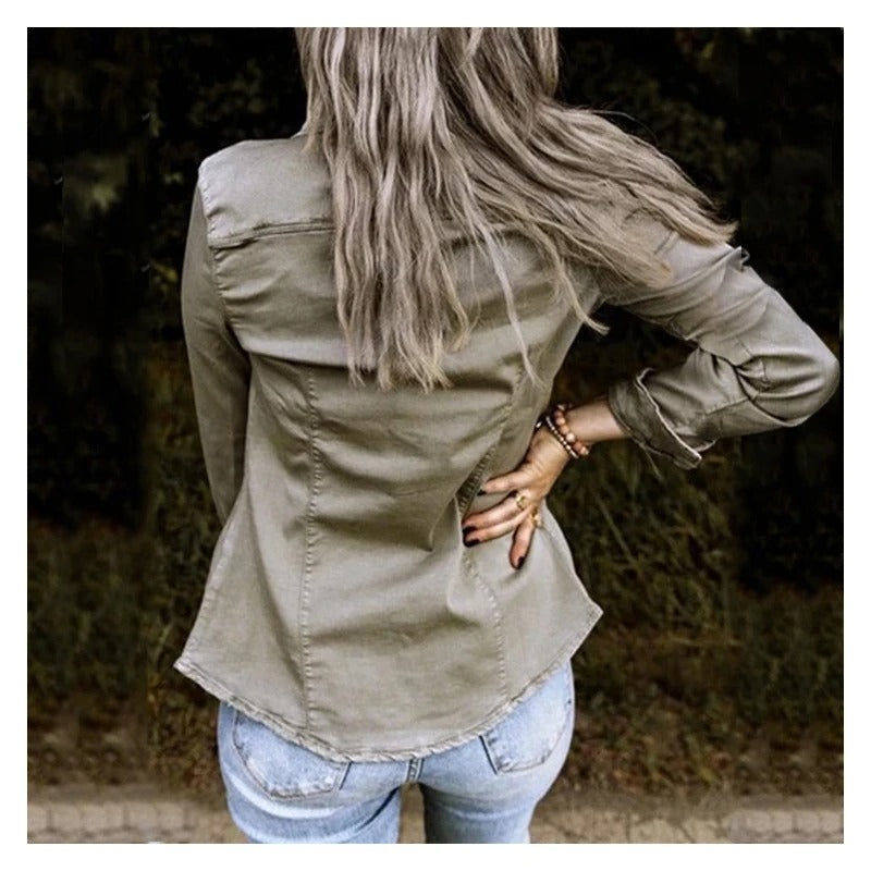 Sophia denim blouse [2024 trend]